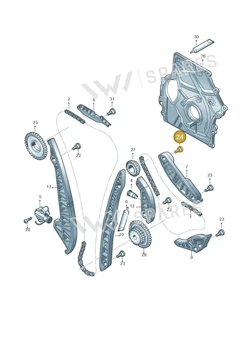 N91238501 — Audi A3 Sportback (2019-2021) diagram 849109270, position 24