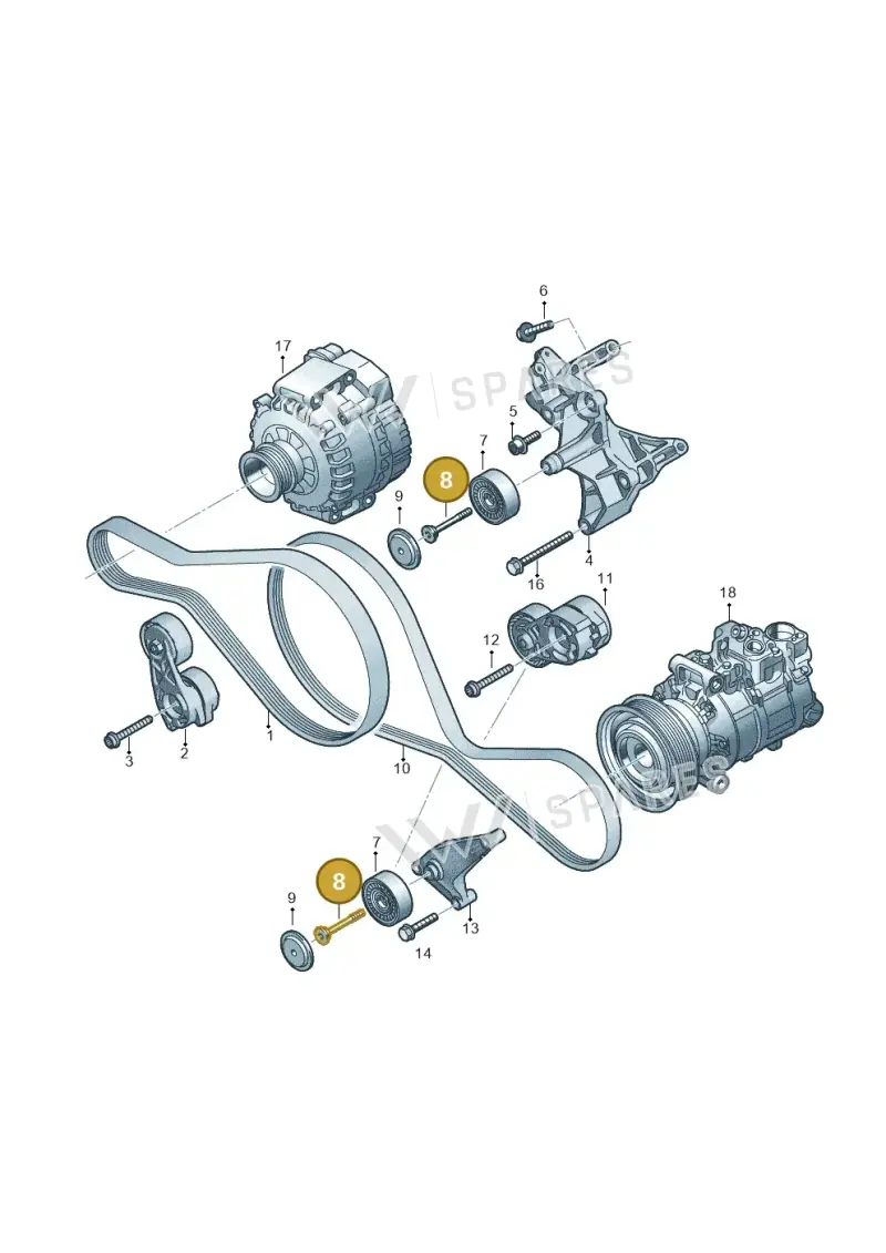 N91239701 — Audi Q8 Quattro 3,0 (2018-) diagram 429903425, position 8