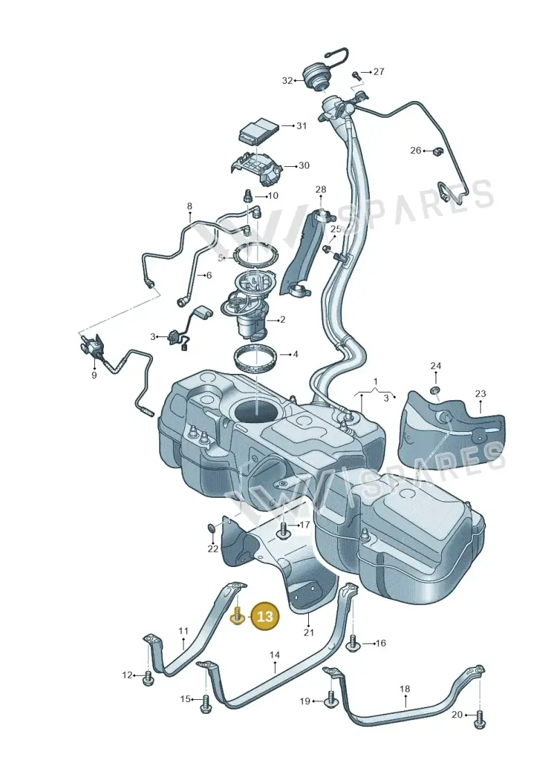N91247301 — Audi RS Q8 Quattro (2019-) diagram 429201000, position 13
