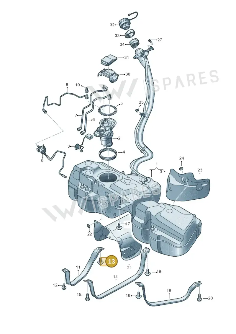 N91247301 — Audi Q8 Quattro 3,0 (2018-) diagram 429201050, position 13