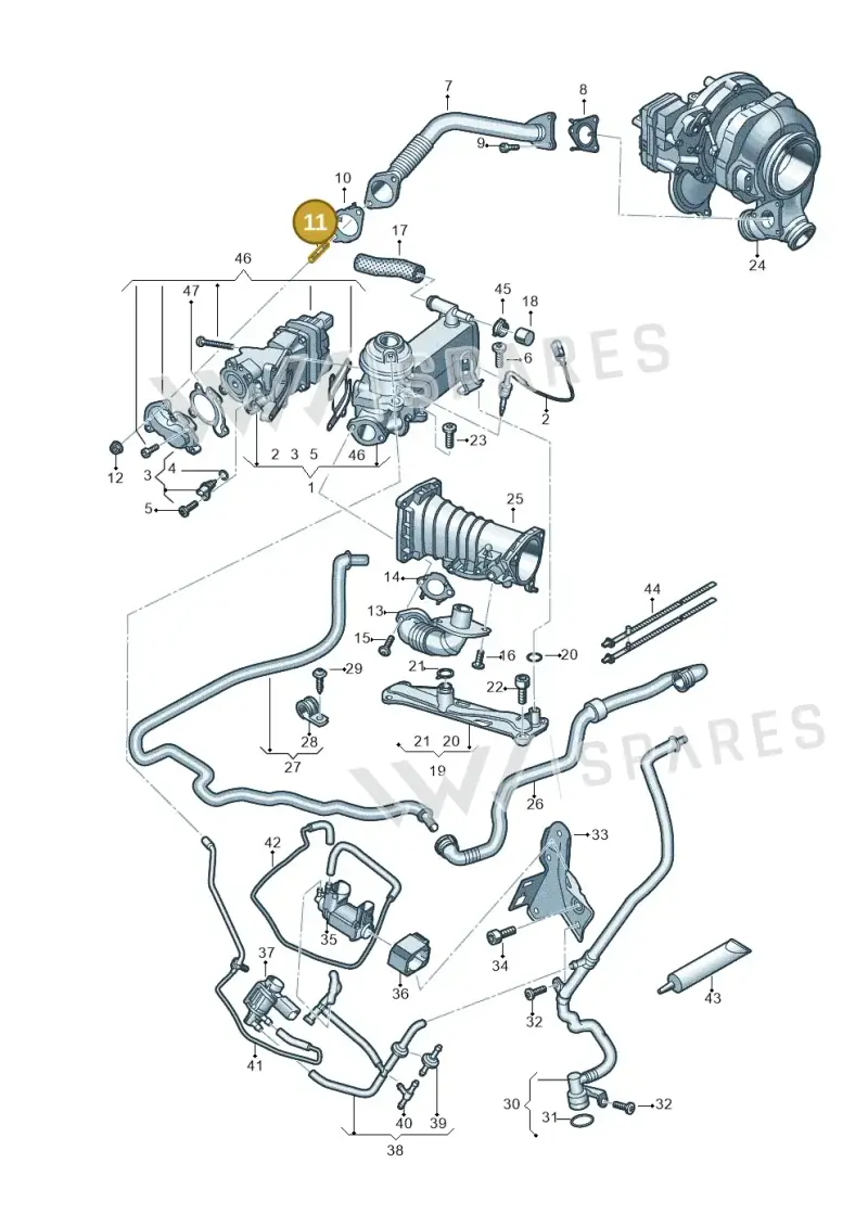 N91248201 — Audi A6 2.0 (2018-) diagram 838131400, position 11