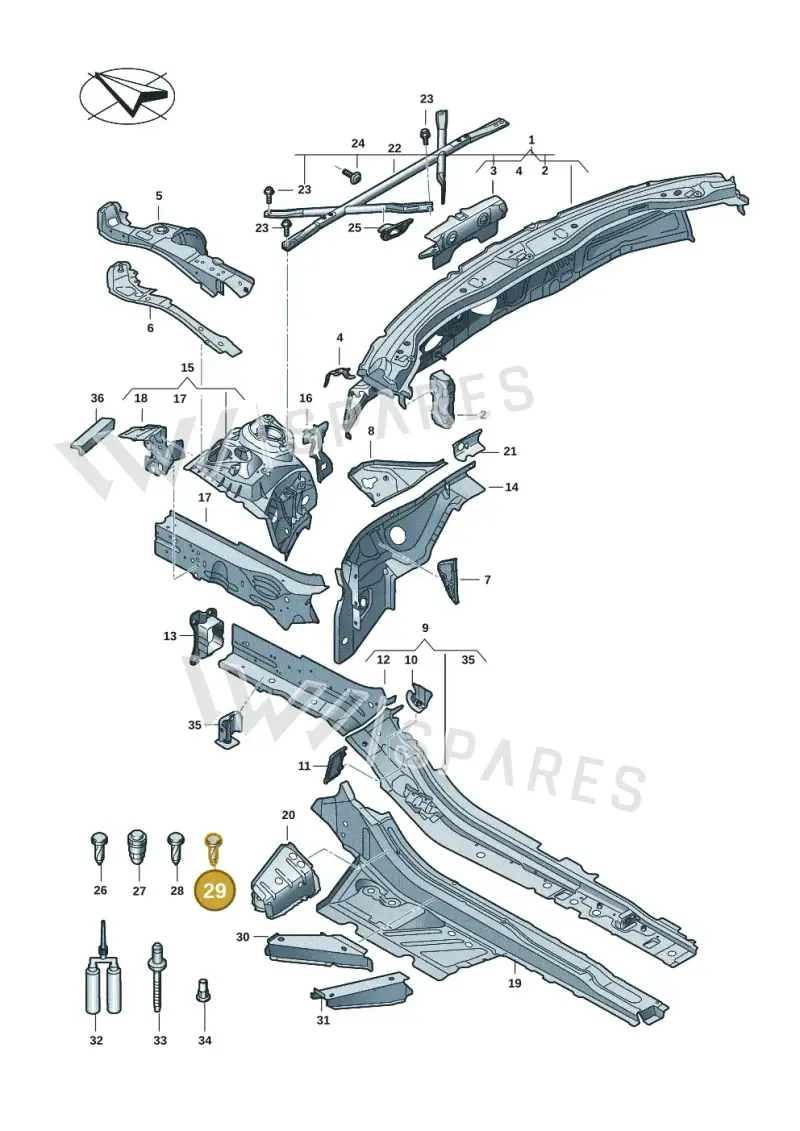 N91255101 — Audi A5 Limo 2.0 (2024-) diagram 8wk803000, position 29