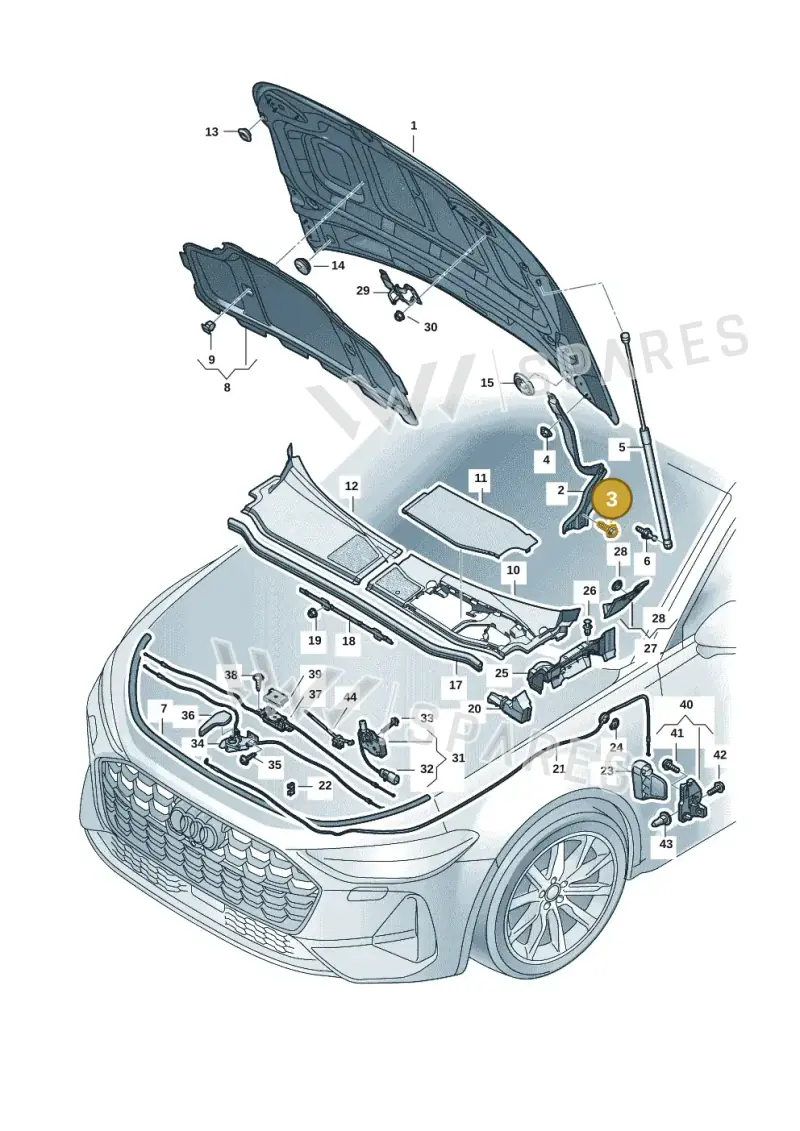 N91257201 — Audi A5 Limo 2.0 (2024-) diagram 8wk823000, position 3