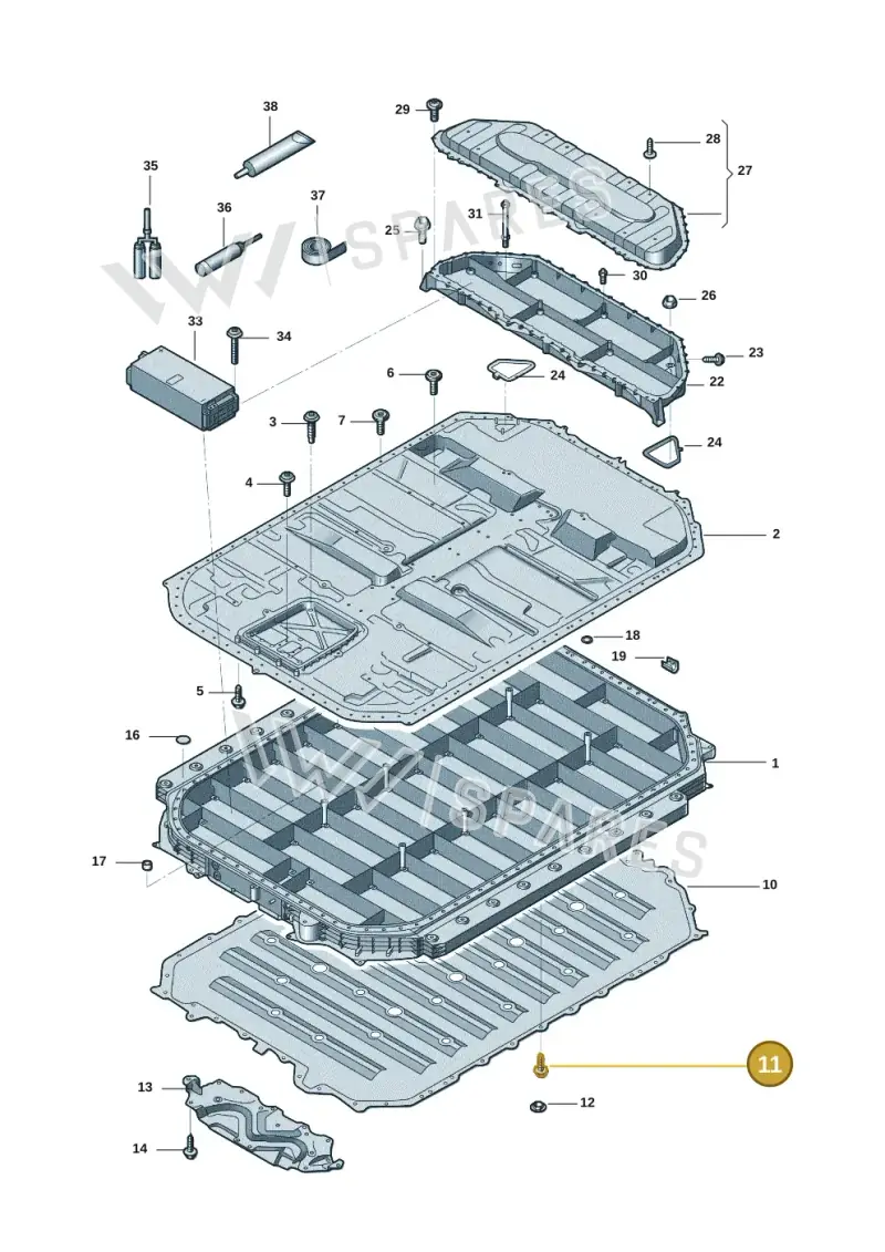 N91261302 — Audi E-tron (2020-2023) diagram 4kc915538, position 11
