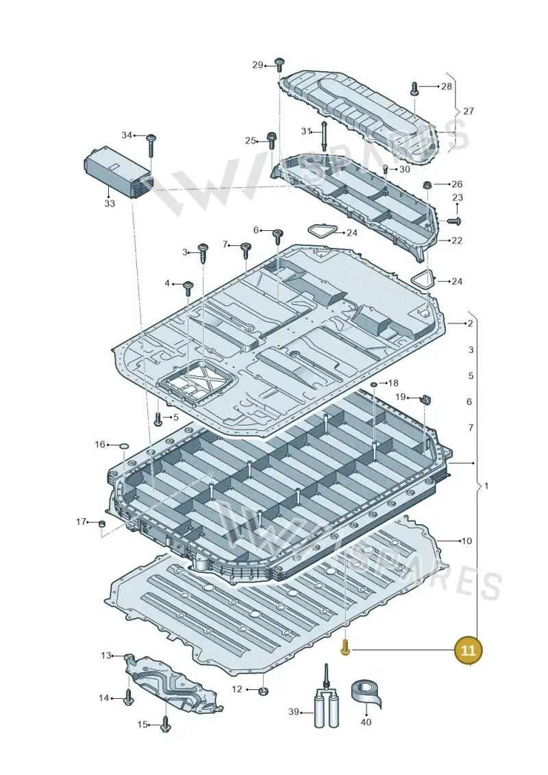 N91261302 — Audi Q8 e-tron (2018-2020) diagram 586915550, position 11