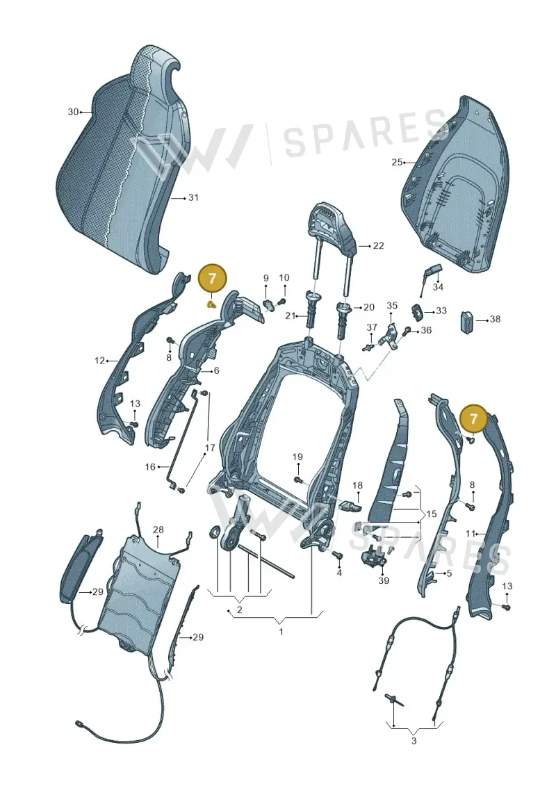 N91262201 — Audi RS5 Sportback (2017-) diagram 897881550, position 7