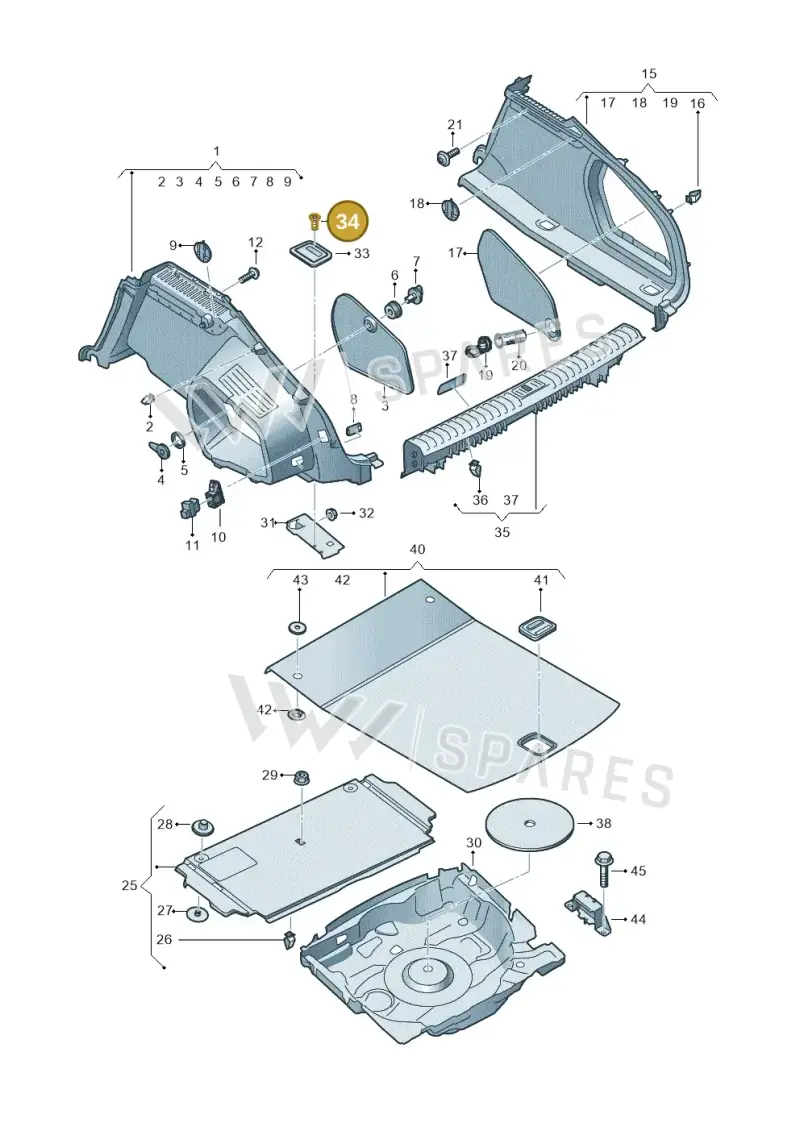 N91268801 — Audi RS7 Sportback (2019-) diagram 435863800, position 34