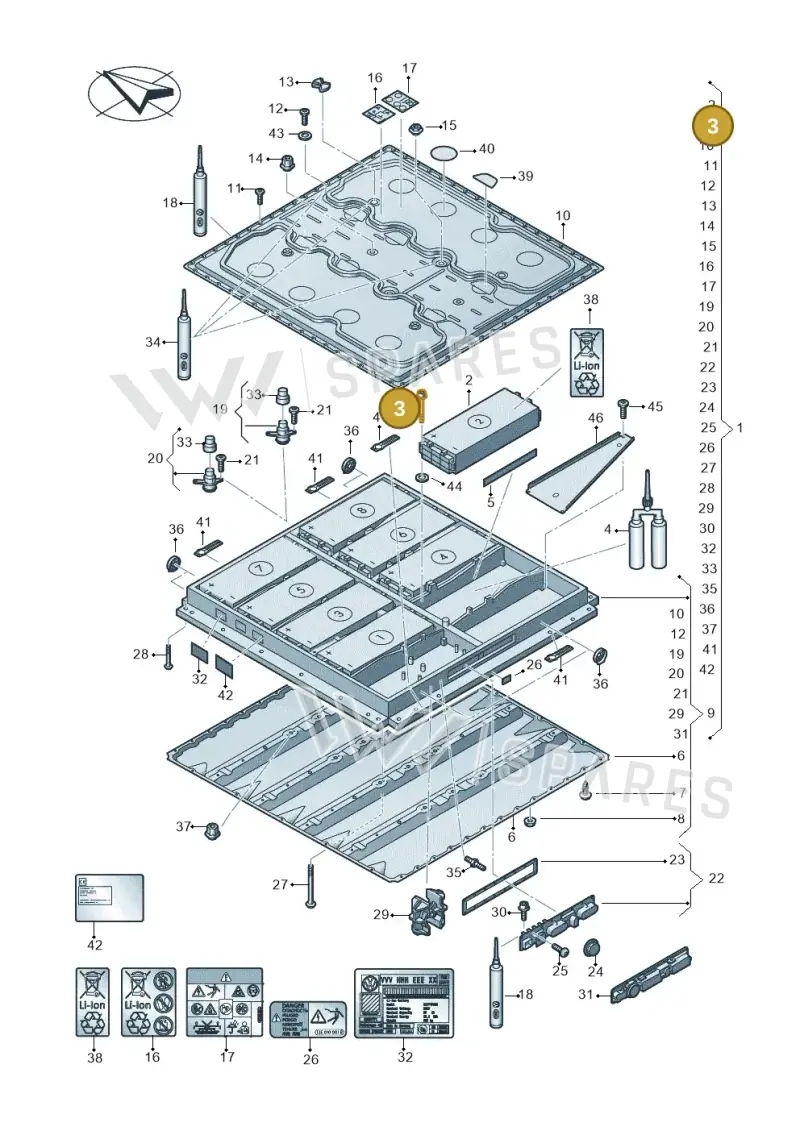 N91280901 — Audi Q4 Sportback (2021-2022) diagram 055915050, position 3