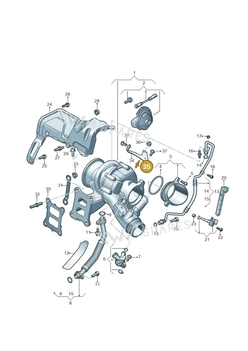 N91291501 — Audi A3 Sportback (2019-2021) diagram 596145430, position 35