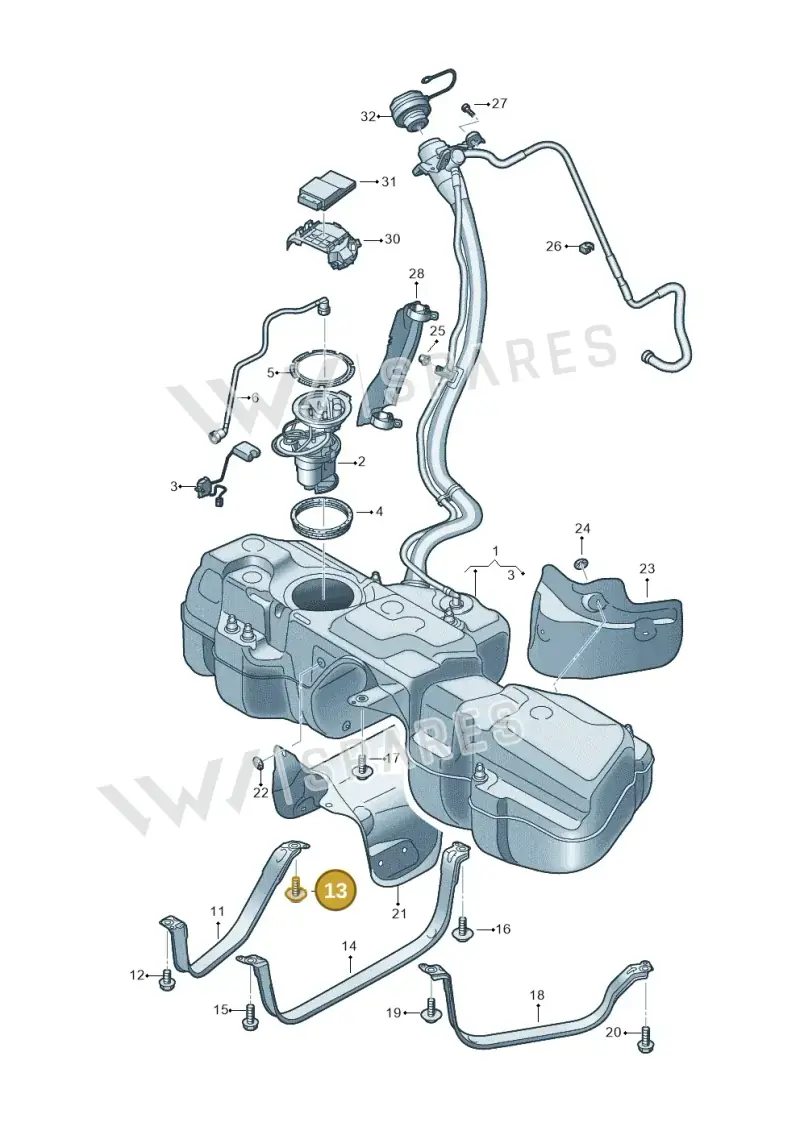 N91301301 — Audi RS Q8 Quattro (2019-) diagram 595201110, position 13
