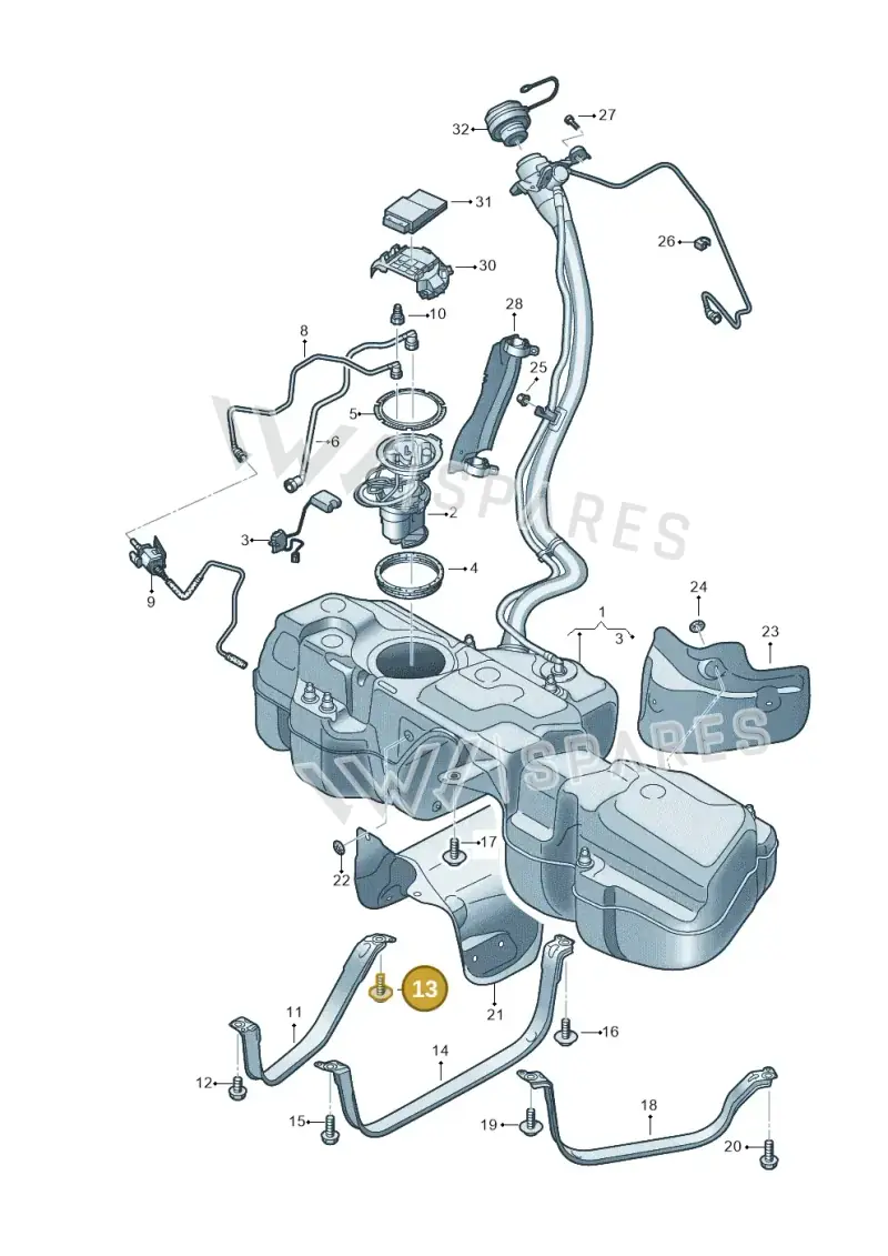 N91301301 — Audi RS Q8 Quattro (2019-) diagram 429201000, position 13