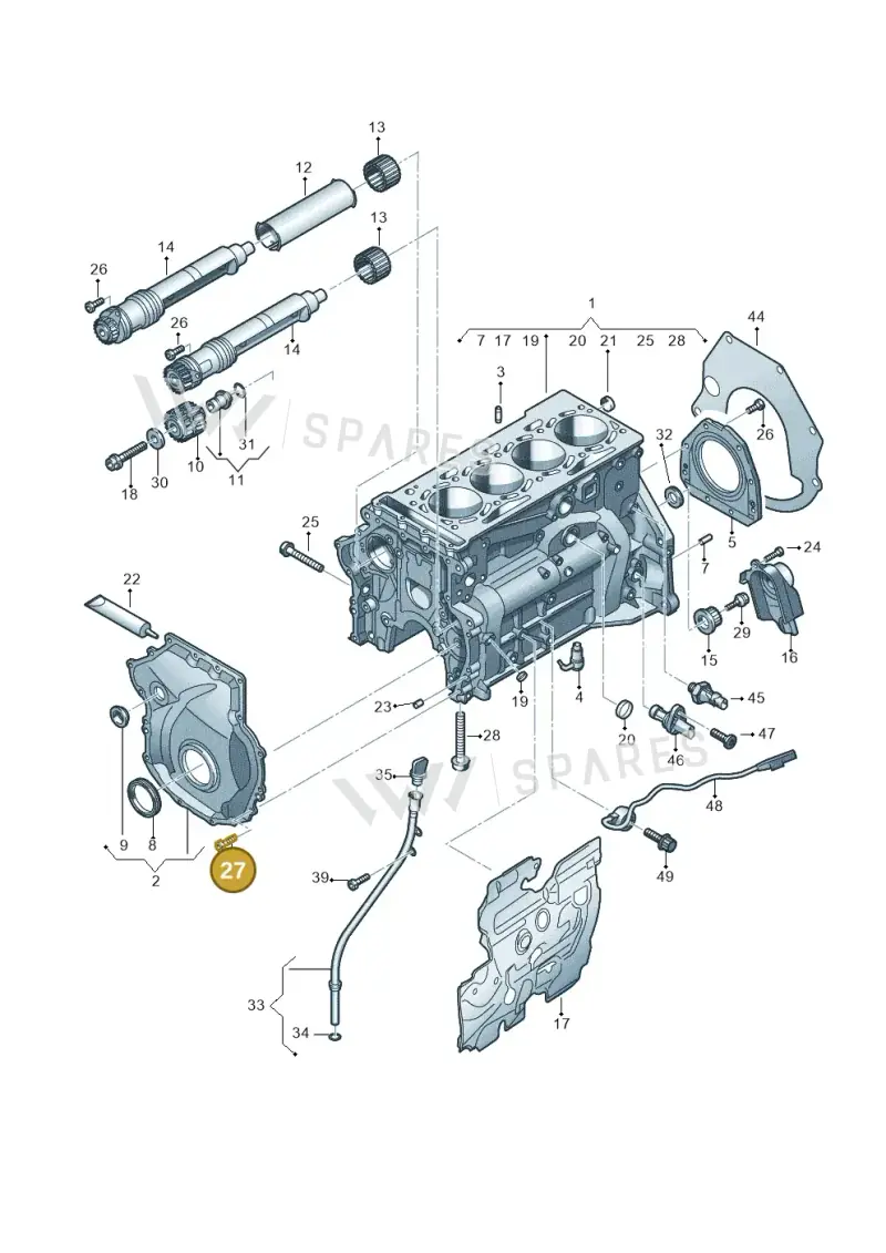 N91307701 — Audi A3 Sportback (2019-2021) diagram 849103016, position 27