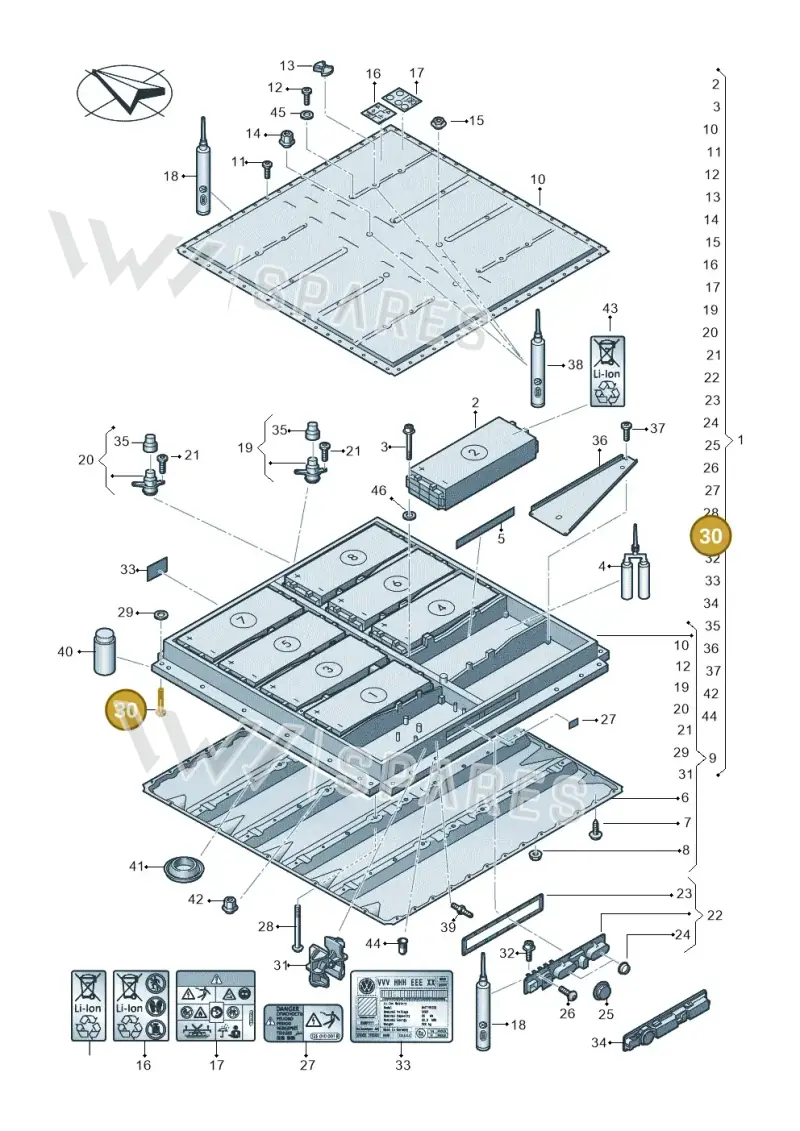 N91314301 — Audi Q4 Sportback (2021-2022) diagram 052915050, position 30