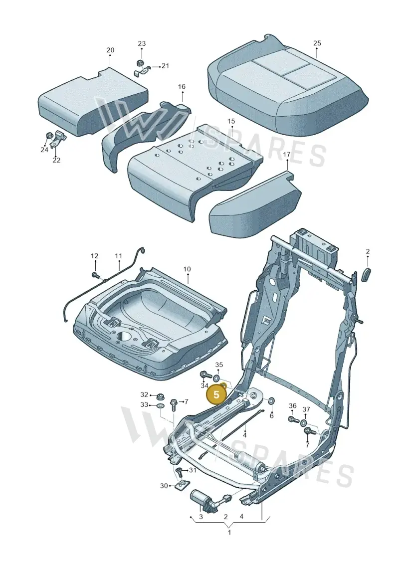 N98923402 — Audi A8L (2017-2022) diagram 838885100, position 5