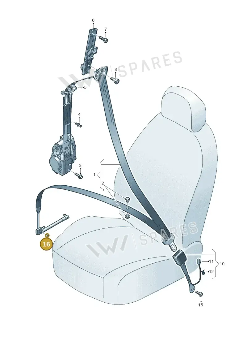 N98923403 — Audi Q4 Sportback (2021-2022) diagram 89a857600, position 16