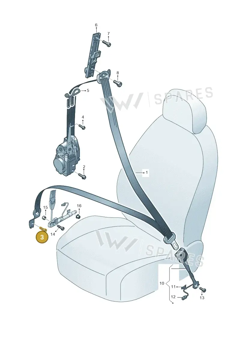 N98926102 — Audi A3 Sportback (2019-2021) diagram 592857600, position 3