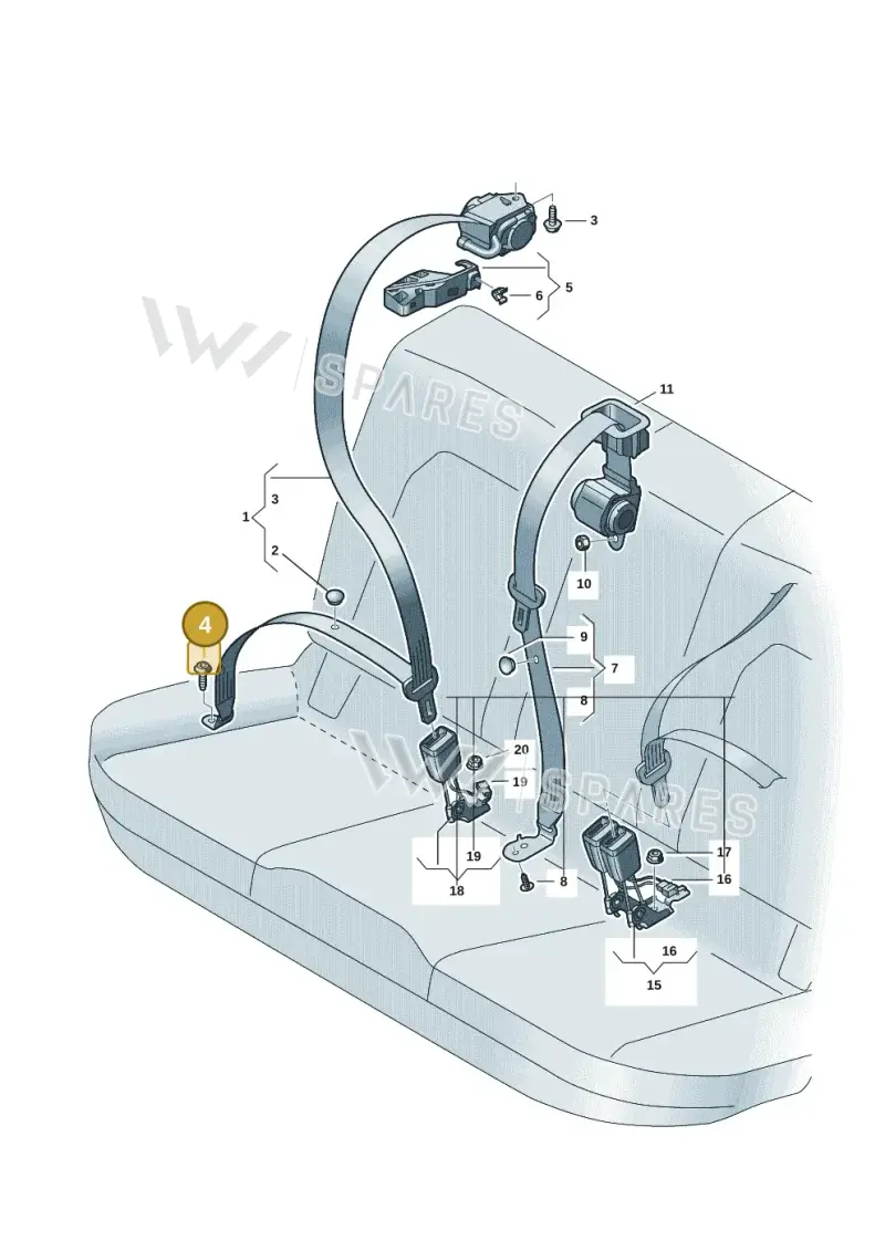 N98926102 — Audi A5 Limo 2.0 (2024-) diagram 8wh857700, position 4