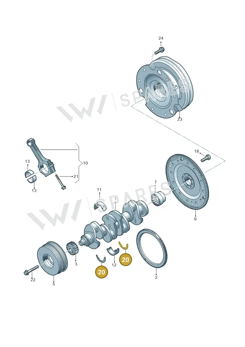 WHT000033N — Audi Q8 Quattro 3,0 (2018-) diagram 849105100, position 20