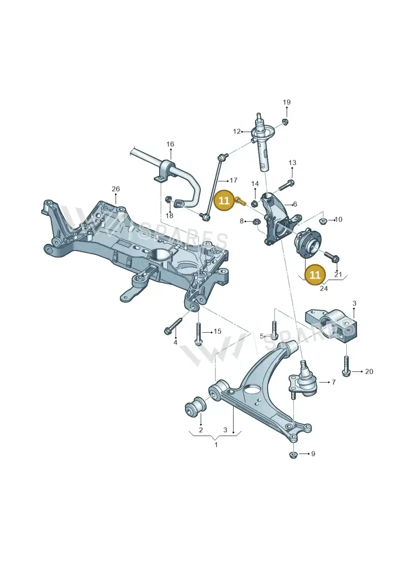 WHT000237 — Audi Q3 1.4 (2016-) diagram 460407000, position 11