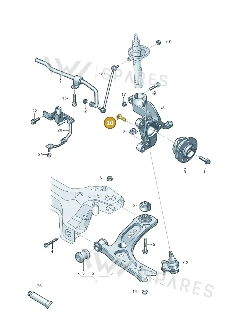 WHT000237 — Audi Q3 quattro (2018-2019) diagram 827407000, position 10