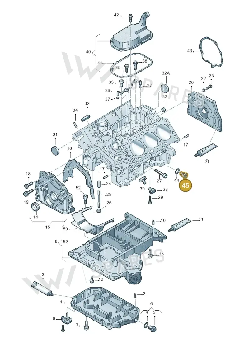 WHT000399 — Audi A6/S6/Avant/qu.   05> (2004-) diagram 249103300, position 45