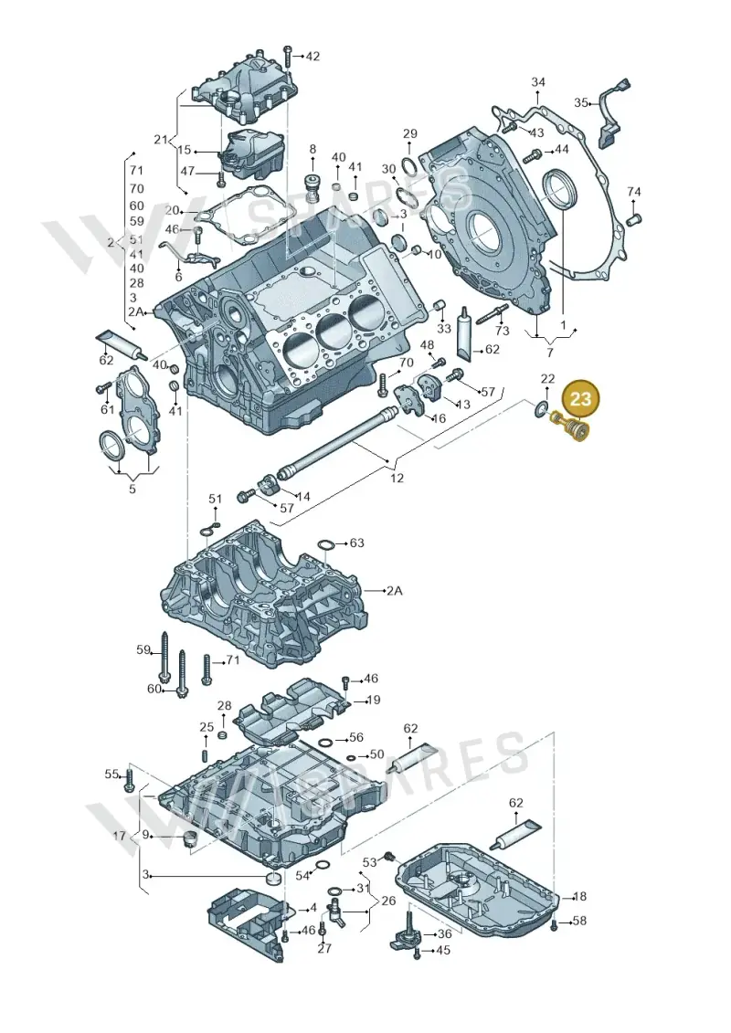 WHT000399 — Audi A8/S8/qu. lang    08> (2007-) diagram 448103250, position 23