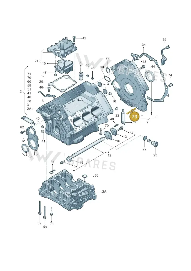 WHT000403A — Audi A6 1.8 (2015-2019) diagram 669103005, position 73