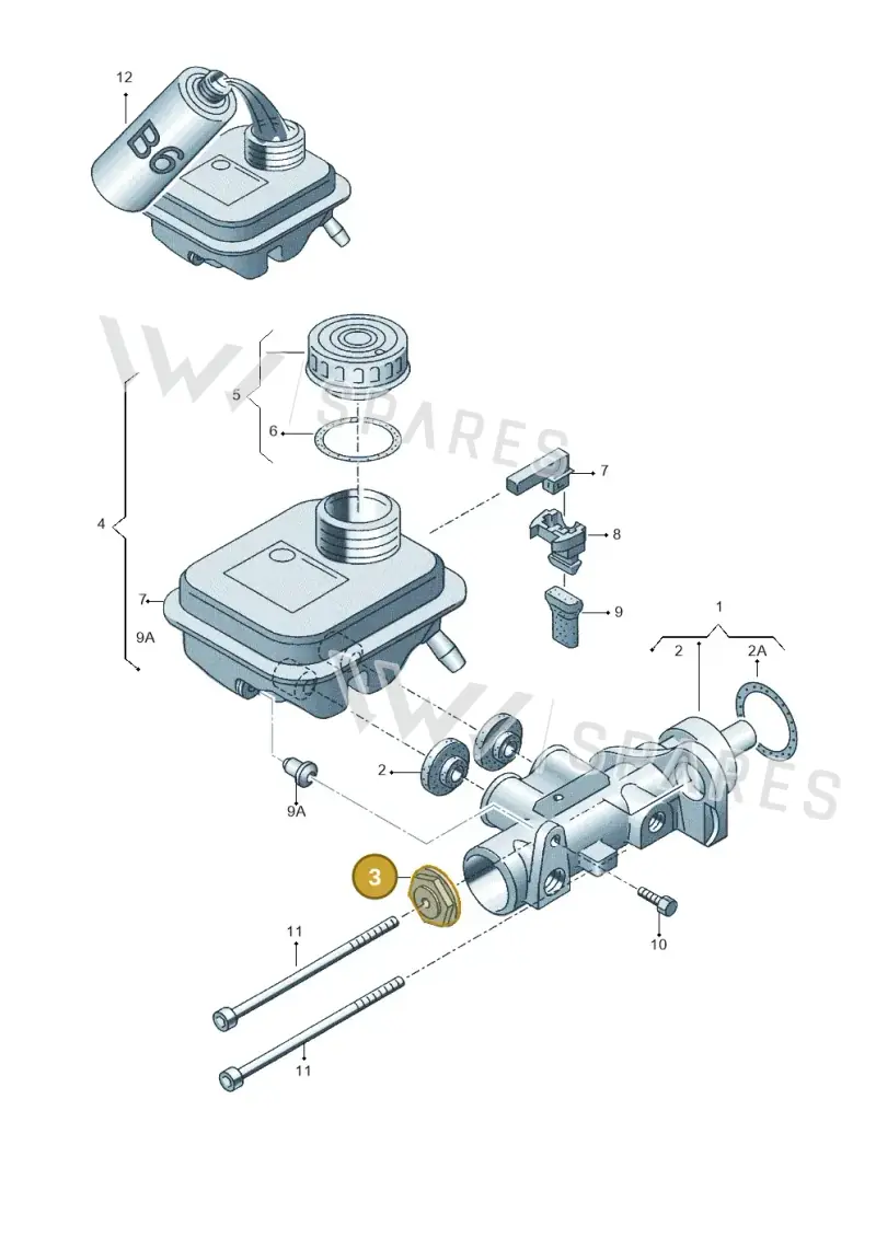 WHT000428 — Audi R8 qu. 5.2 (2012-2015) diagram 153611100, position 3