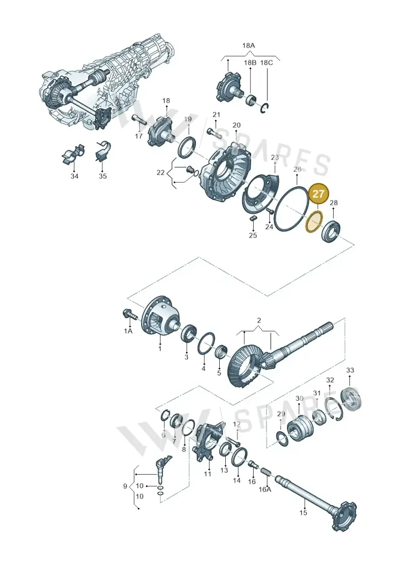 WHT000484G — Audi RS6 qu. (2003-2004) diagram 218409570, position 27