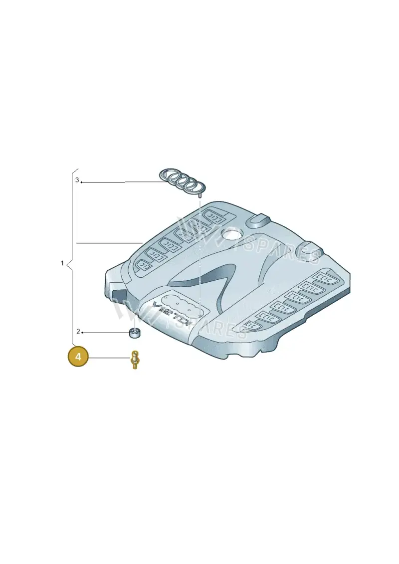 WHT000508 — Audi Q7 qu. 3.0 TDI (2009-2015) diagram 493103650, position 4