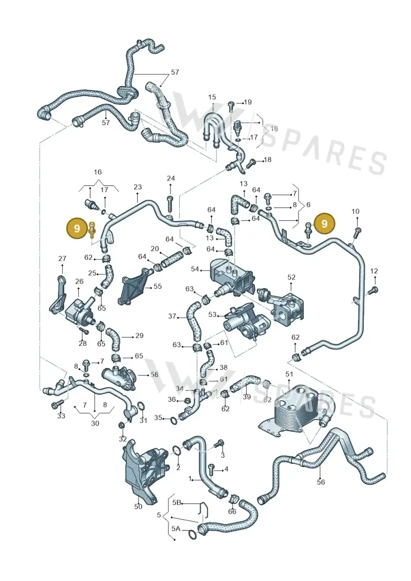 WHT000508 — Audi A6 2.7 TDI (2008-2011) diagram 648121460, position 9