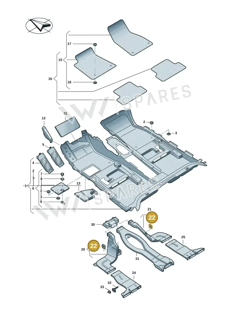 WHT000733 — Audi A5 Limo 2.0 (2024-) diagram 8wk863000, position 22