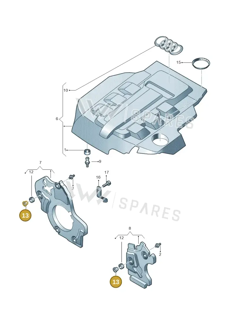 WHT000750 — Audi A8/S8/qu. lang    08> (2007-) diagram 448103900, position 13