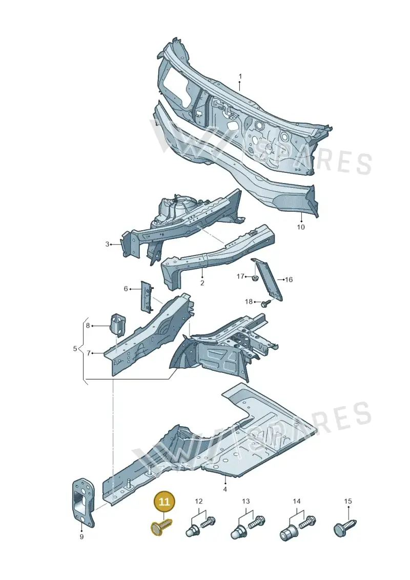 WHT000764 — Audi Q8 e-tron (2018-2020) diagram 586805100, position 11