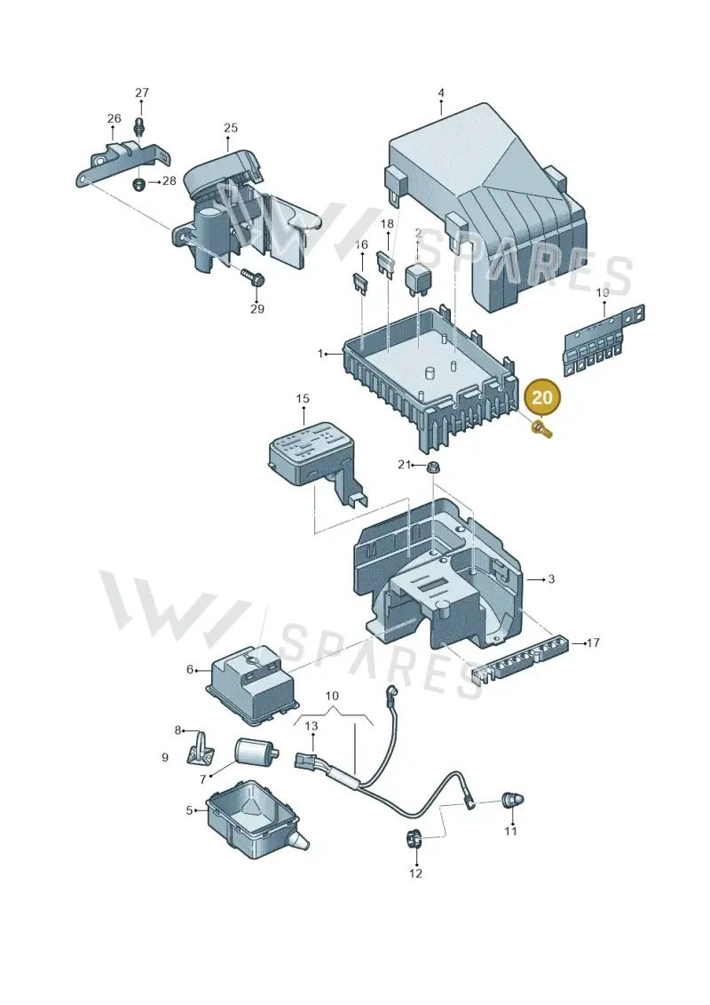 WHT000906 — Audi RSQ3 qu. 2.5 (2013-2018) diagram 764937200, position 20