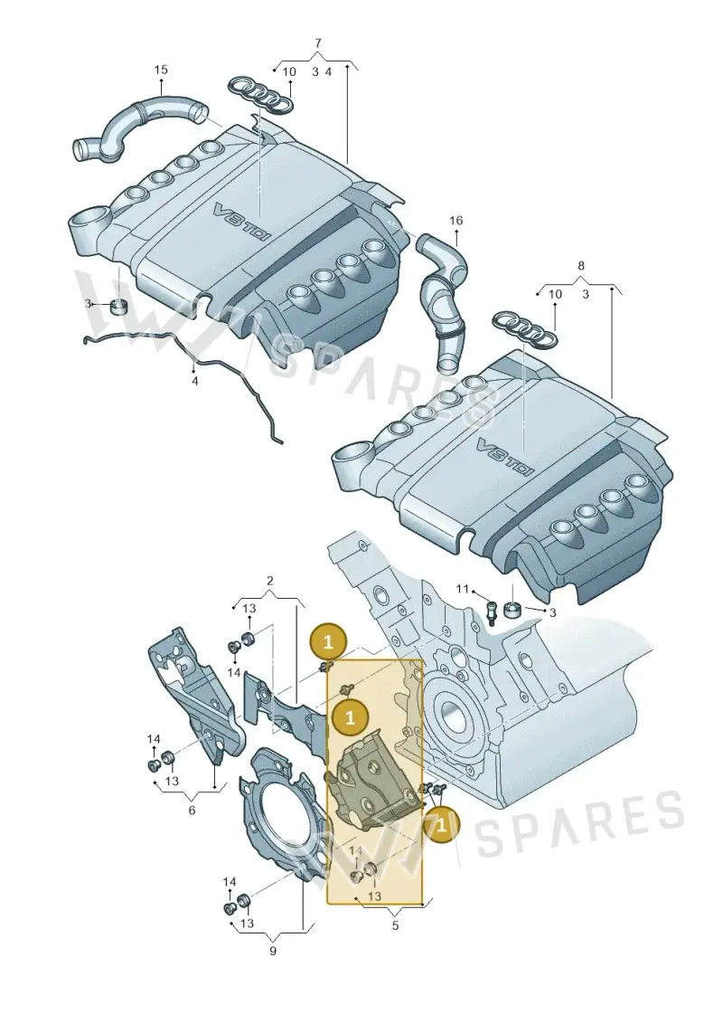 WHT000939 — Audi A8/S8/qu. lang (2003-2007) diagram 291103750, position 1