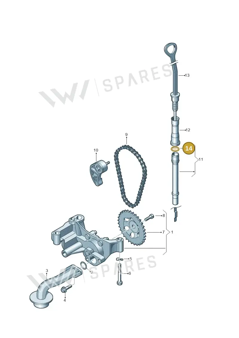 WHT001247 — Audi TT Coupe/Roadster (2002-2006) diagram 194115100, position 14