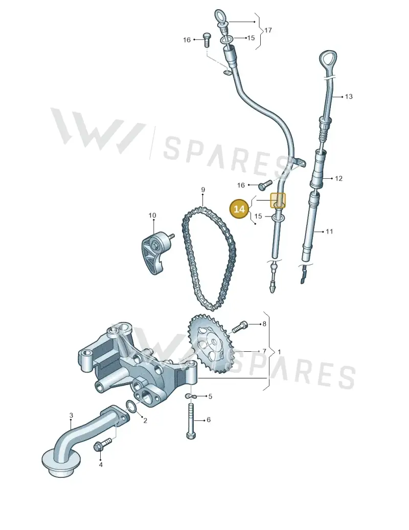 WHT001247 — Audi A3/S3/quattro (2005-2007) diagram 409115200, position 14