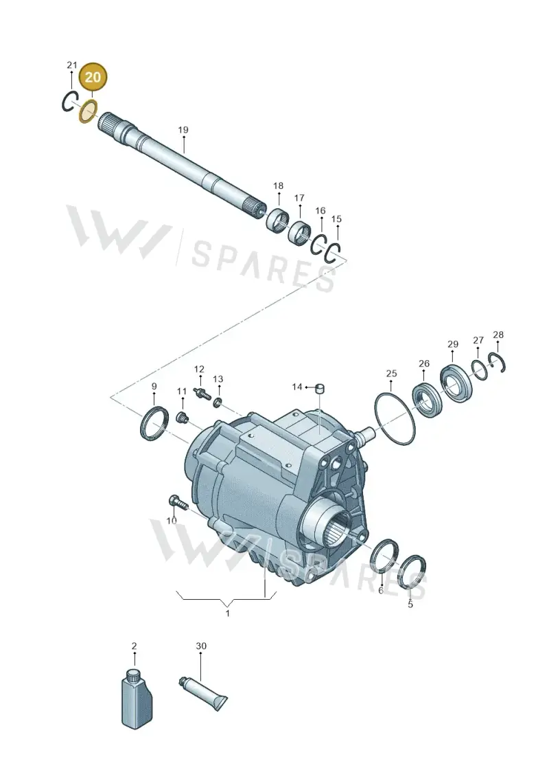 WHT001315 — Audi A3 Sportback (2019-2021) diagram 596409065, position 20