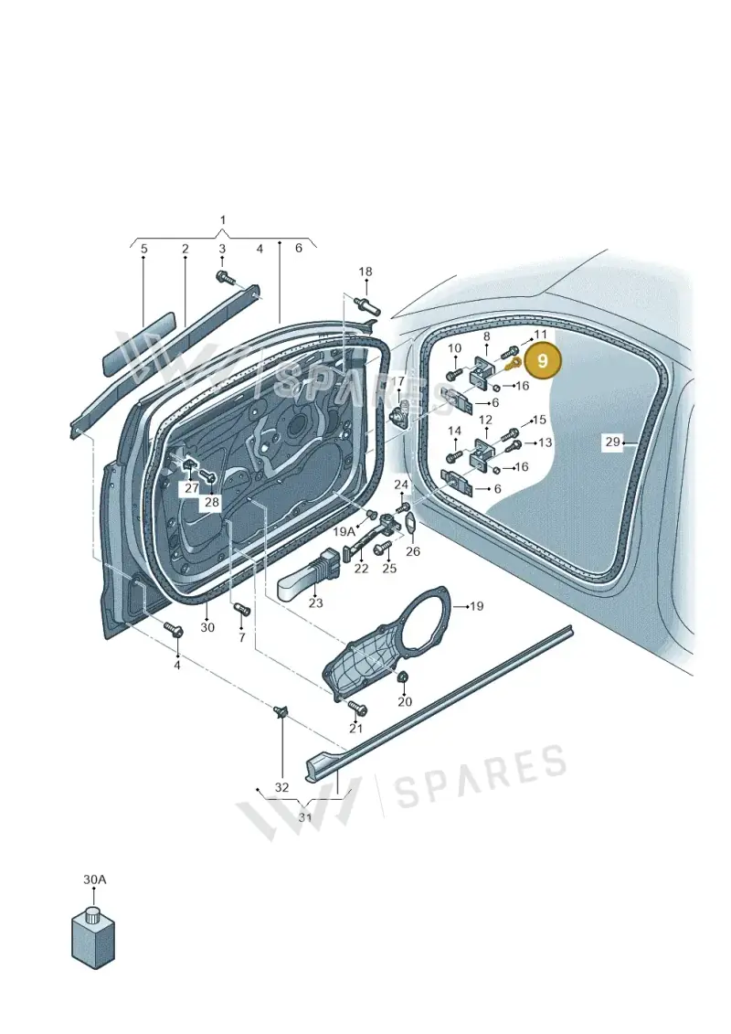 WHT001429A — Audi RS6 Avant (2013-2018) diagram 758831100, position 9