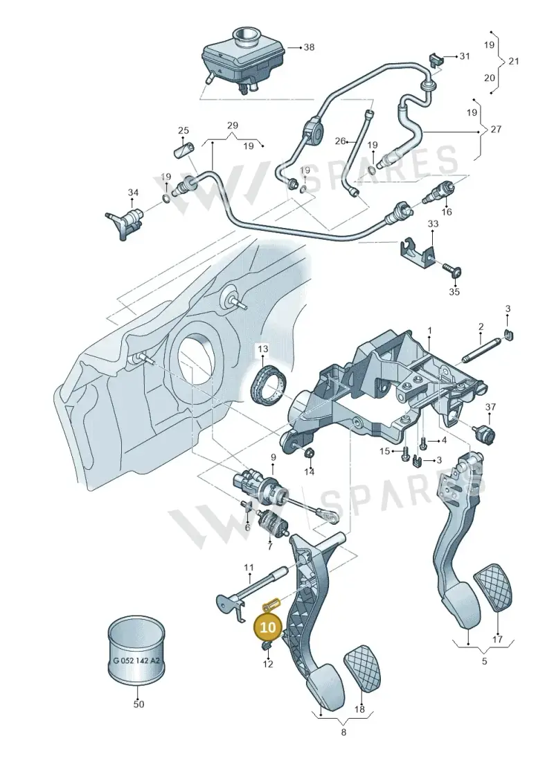 WHT001666 — Audi A6 qu. 3.0 tdi (2014-2018) diagram 798721250, position 10