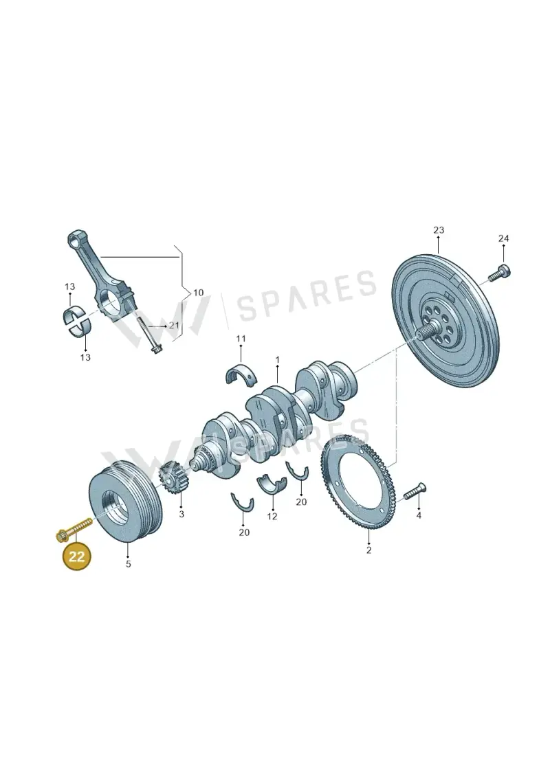 WHT001760 — Audi A6 2.0 (2018-) diagram 896105011, position 22