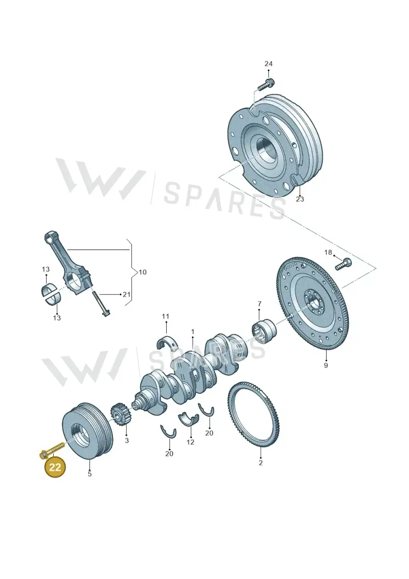 WHT001760 — Audi Q8 Quattro 3,0 (2018-) diagram 849105100, position 22