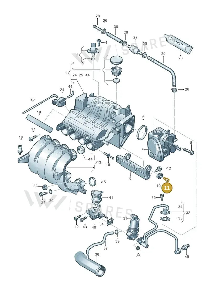 WHT001817 — Audi A3/S3/quattro (2005-2007) diagram 412133070, position 11