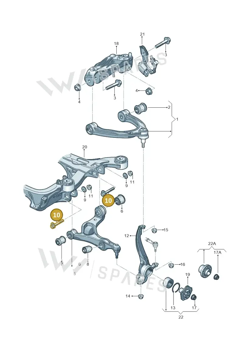WHT001833 — Audi Q7 qu. 3.0 TDI (2009-2015) diagram 274407000, position 10