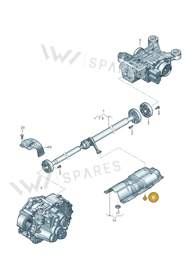 WHT001838 — Audi A1 Sportback (2010-2015) diagram 634521100, position 6
