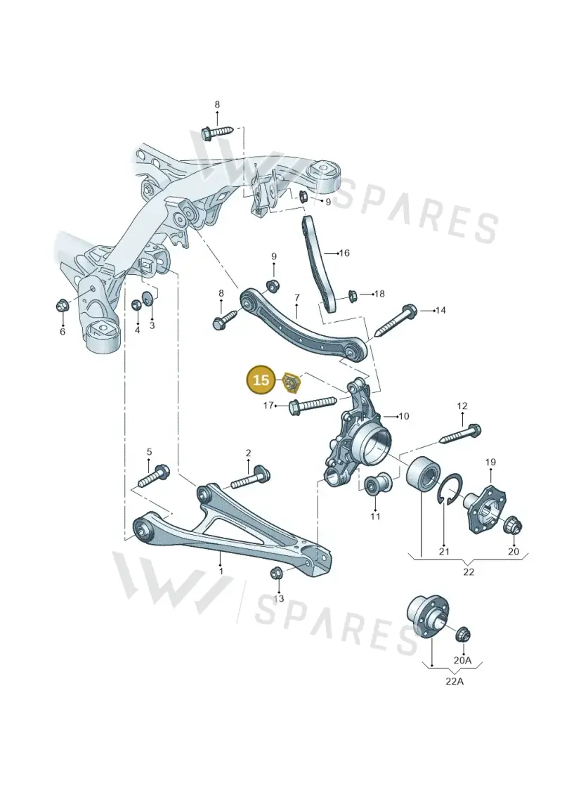 WHT001872 — Audi Q7 qu. 3.0 TDI (2009-2015) diagram 274505300, position 15