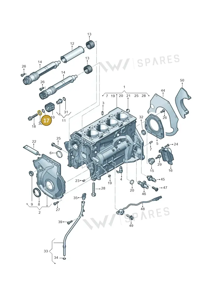 WHT001905A — Audi A6 2.0 (2018-) diagram 430103012, position 17
