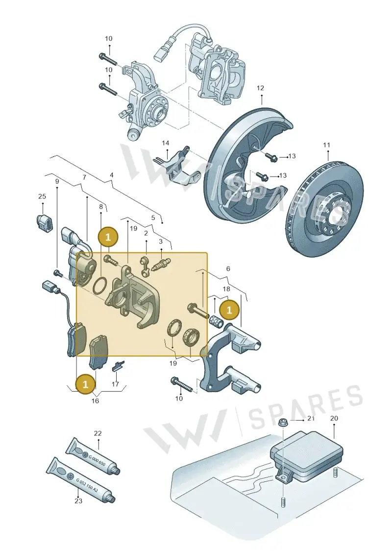 WHT001921 — Audi A8/S8/qu. lang    08> (2007-) diagram 291615650, position 1