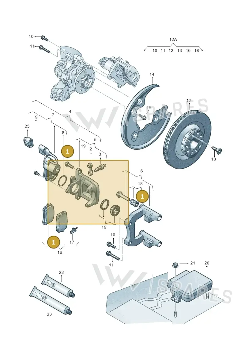 WHT001921 — Audi Q5 qu. 2.0 TDI (2012-2017) diagram 620615610, position 1